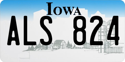 IA license plate ALS824
