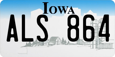 IA license plate ALS864