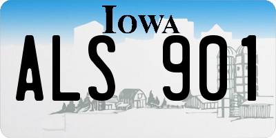 IA license plate ALS901