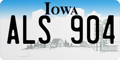 IA license plate ALS904