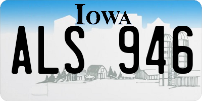 IA license plate ALS946