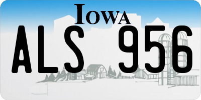 IA license plate ALS956
