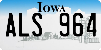 IA license plate ALS964