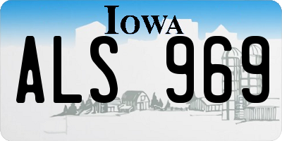 IA license plate ALS969