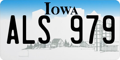 IA license plate ALS979