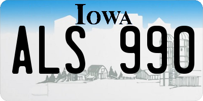 IA license plate ALS990