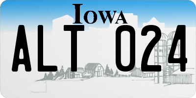 IA license plate ALT024