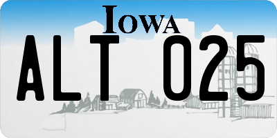 IA license plate ALT025