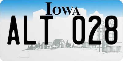 IA license plate ALT028