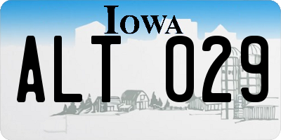 IA license plate ALT029