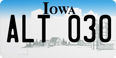 IA license plate ALT030