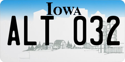 IA license plate ALT032