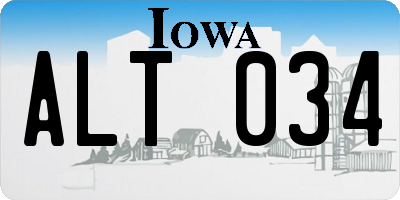 IA license plate ALT034