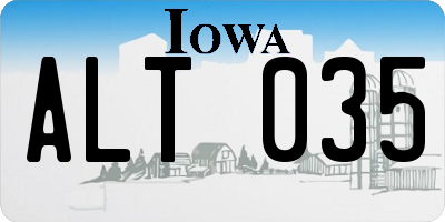 IA license plate ALT035