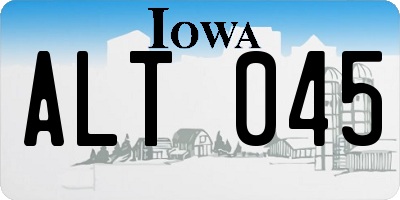 IA license plate ALT045