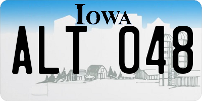 IA license plate ALT048