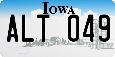 IA license plate ALT049