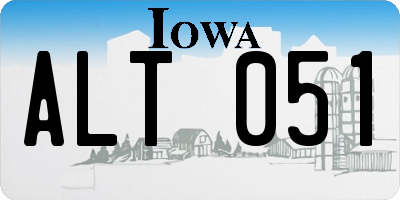 IA license plate ALT051