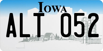 IA license plate ALT052