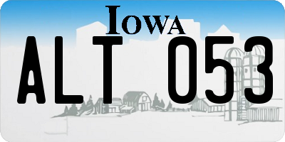 IA license plate ALT053