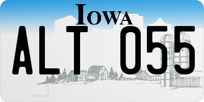 IA license plate ALT055