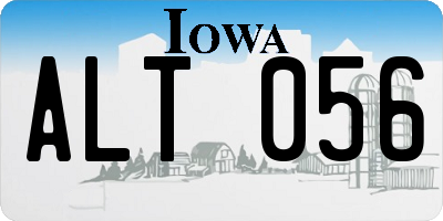 IA license plate ALT056