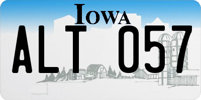 IA license plate ALT057