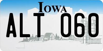 IA license plate ALT060