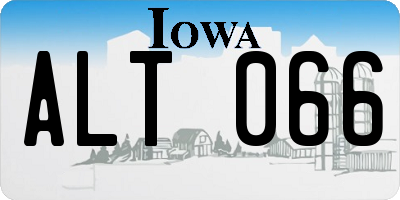 IA license plate ALT066