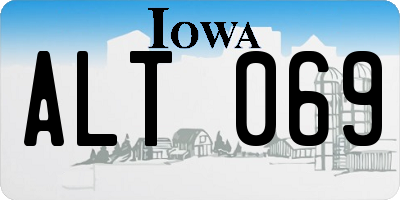 IA license plate ALT069