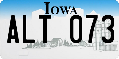 IA license plate ALT073