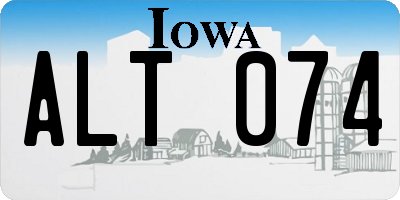 IA license plate ALT074