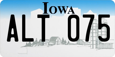 IA license plate ALT075