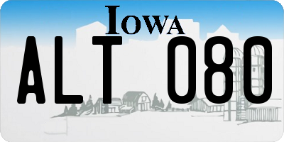 IA license plate ALT080