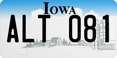 IA license plate ALT081