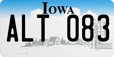 IA license plate ALT083