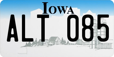 IA license plate ALT085