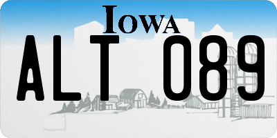 IA license plate ALT089