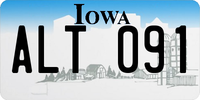 IA license plate ALT091