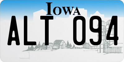 IA license plate ALT094