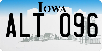 IA license plate ALT096