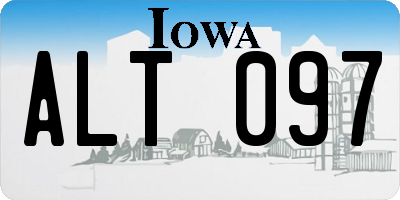 IA license plate ALT097