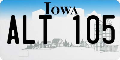 IA license plate ALT105