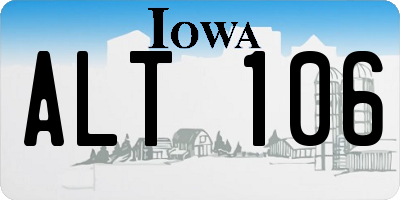 IA license plate ALT106