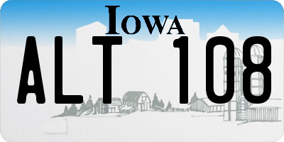 IA license plate ALT108