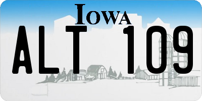 IA license plate ALT109
