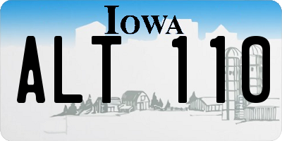 IA license plate ALT110