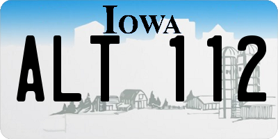 IA license plate ALT112