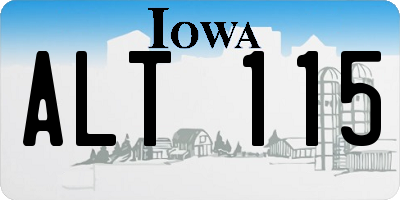 IA license plate ALT115