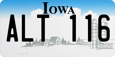 IA license plate ALT116